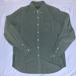 J. Crew Men’s Oxford Cotton Button Down Shirt Green Large